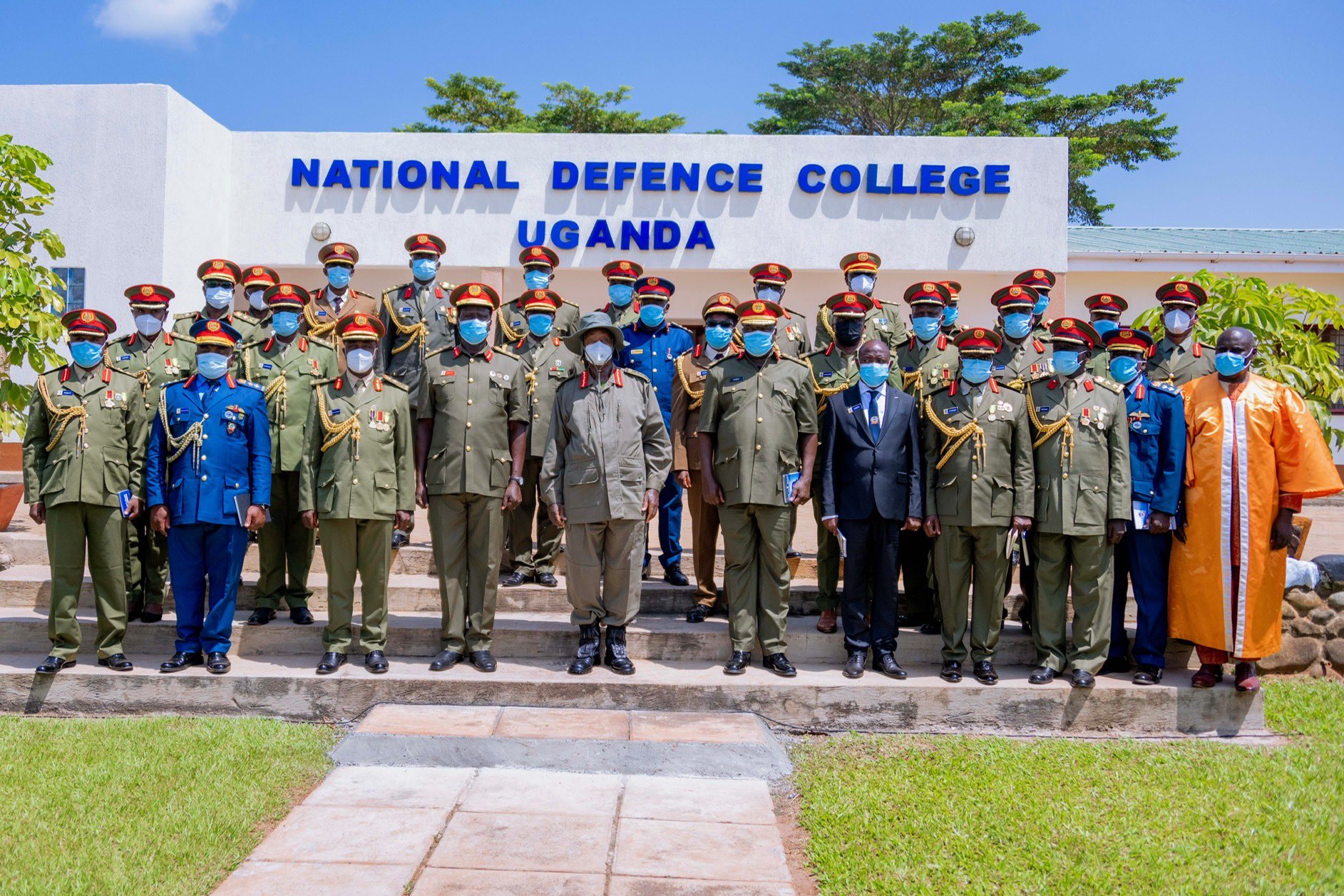 President Museveni With the National Defence College Graduates