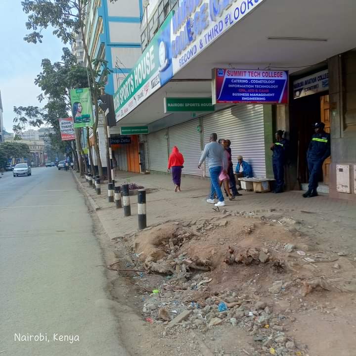 Businesses in Nairobi’s Central Business District Remain Closed Ahead of Planned Protests